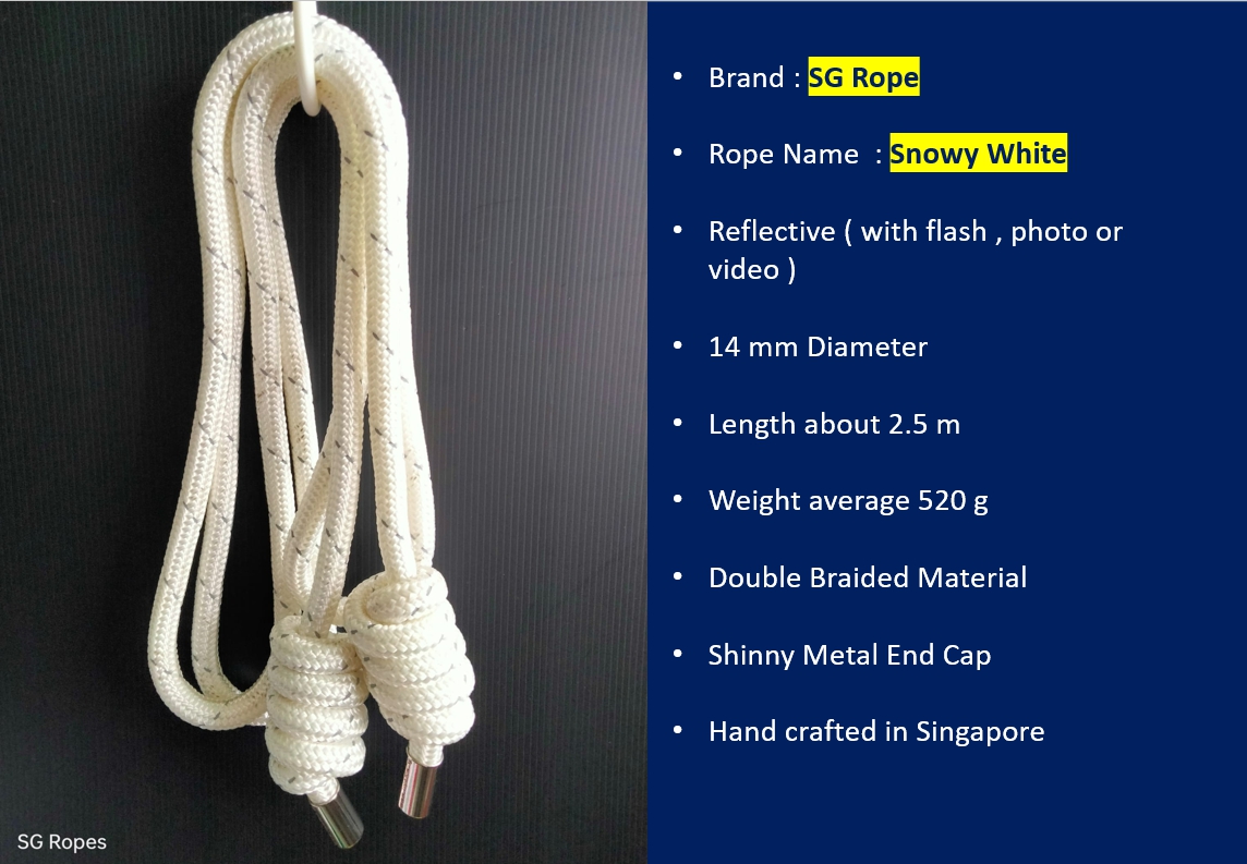 Snowy White Reflective Rope