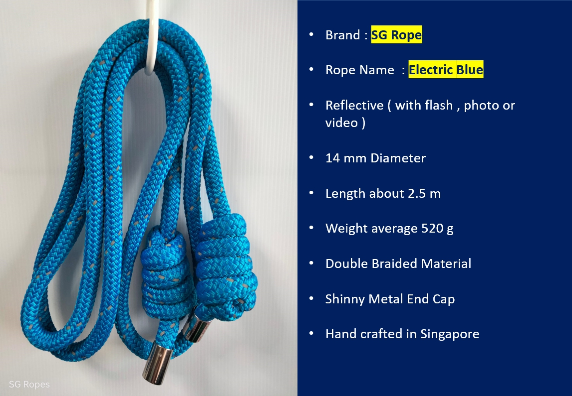 Electric Blue Reflective Flow Rope
